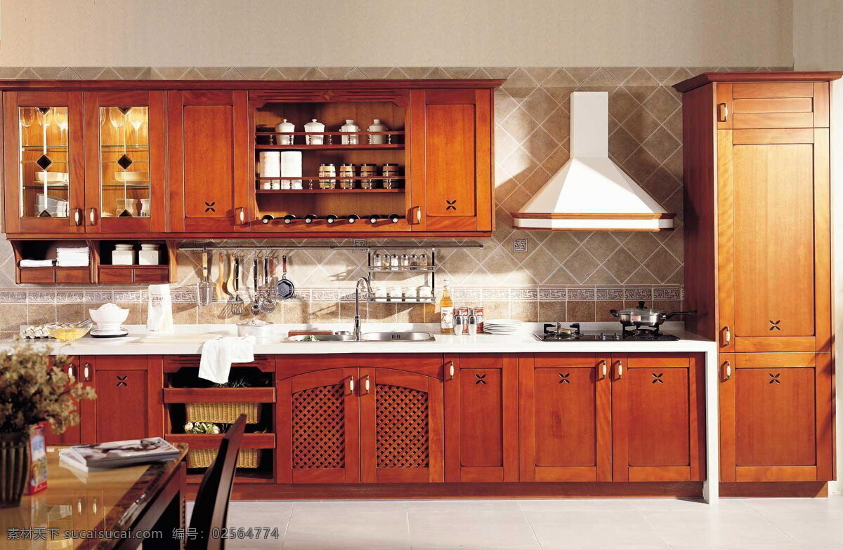 木 家具 简约 风 室内设计 厨房 效果图 吊柜 木家具 现代 料理台 壁柜 家装