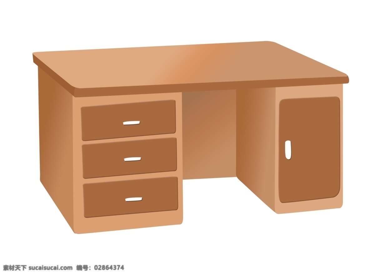 棕色木制桌子 办公 桌子 家具