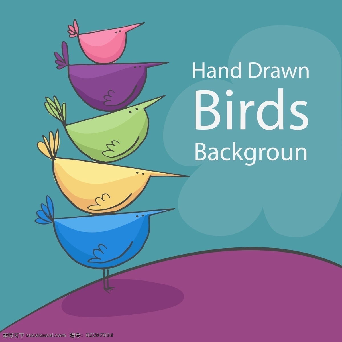 只 彩色 叠罗汉 小鸟 矢量 动物 彩绘 鸟 卡通动物 文化艺术 绘画书法