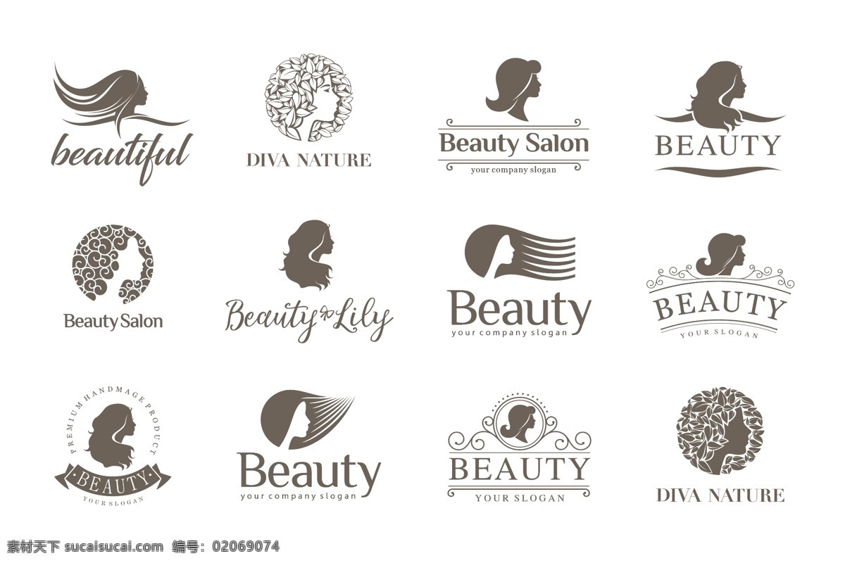 美发 主题 logo logo设计 标志设计 女性logo 美发logo 理发店 美发店 标志图标 企业 标志