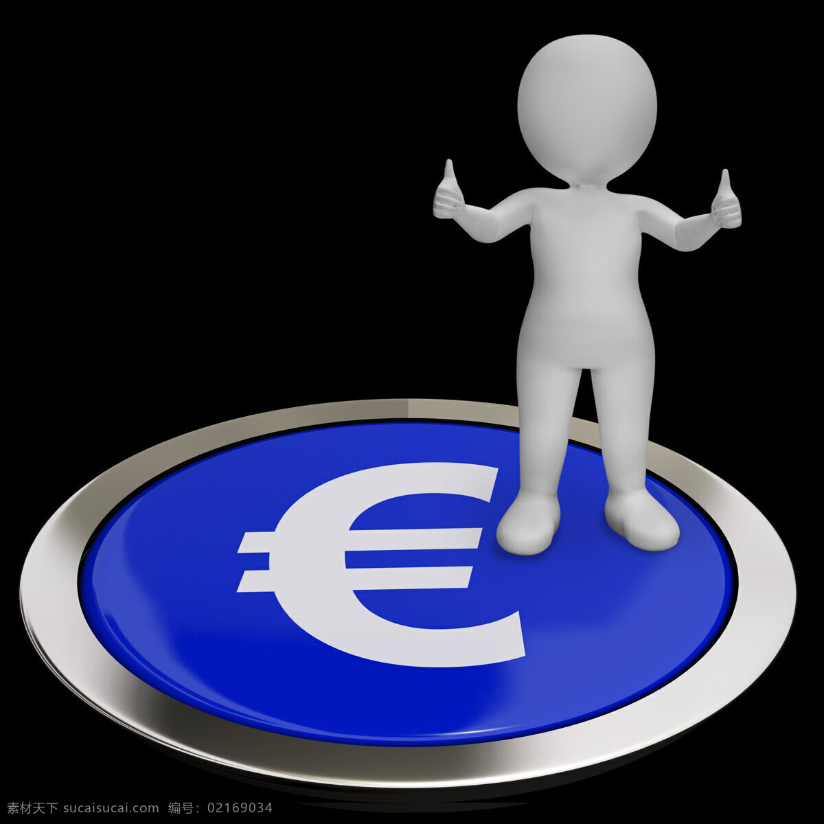 欧元 符号 按钮 显示 资金 投资 商务金融