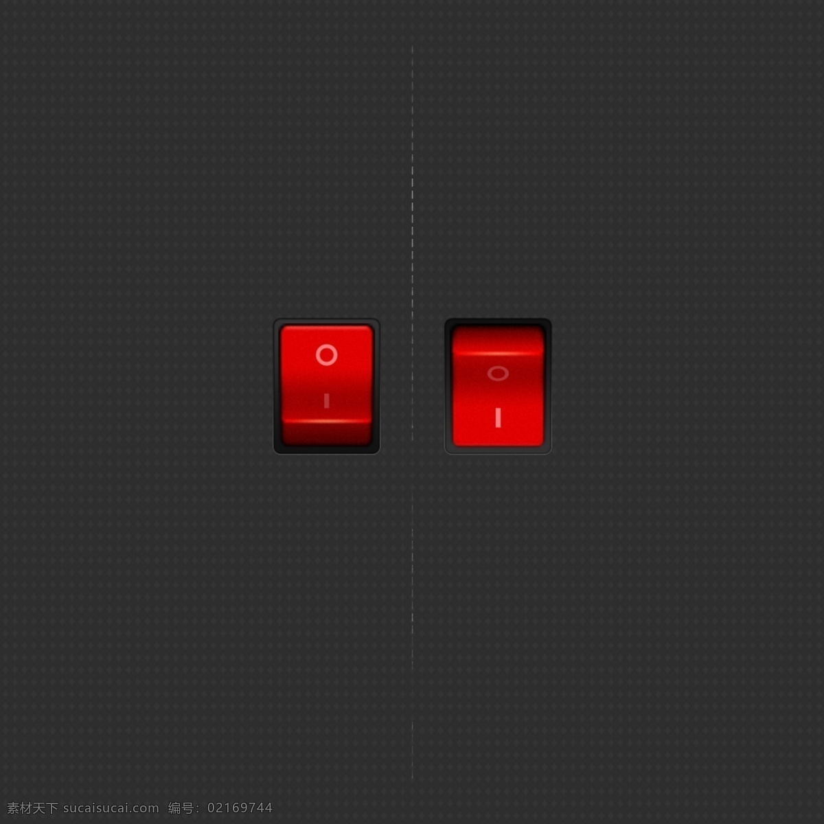 按钮 写实 图标 icon switch 红色