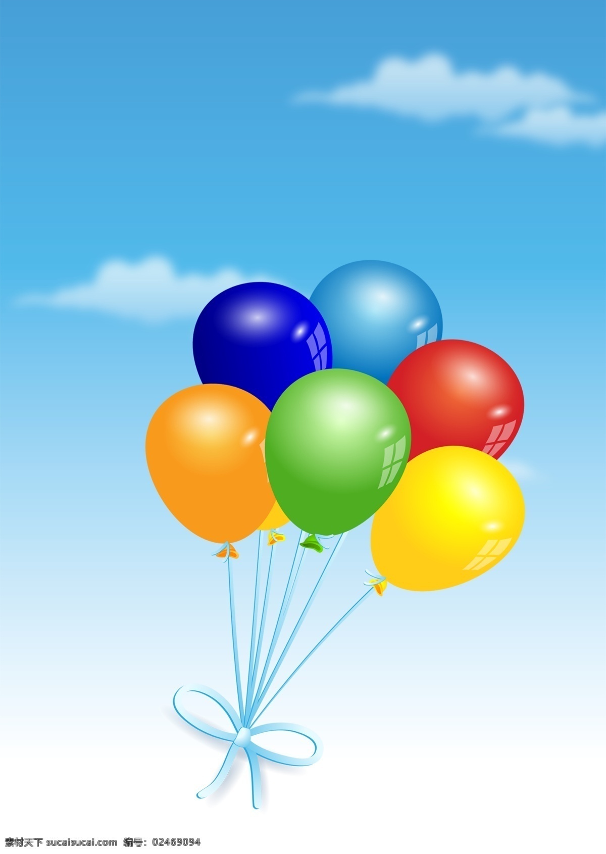 天空气球 天空 气球 蓝天 白云 飘起来 展板模板