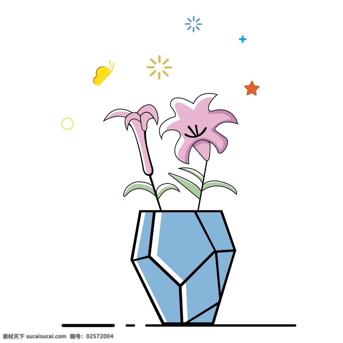 粉色 花朵 免 抠 图 粉红的花朵 绿色盆栽 生态植物 居家盆栽 清新空气 手绘卡通植物 免抠图