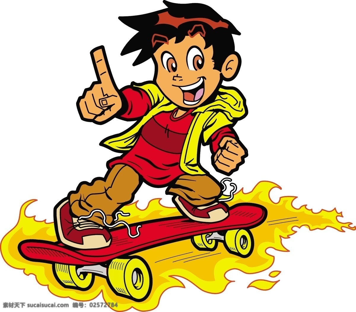 滑板少年 儿童 手绘卡通人物 城市运动 酷运动 极限运动 娱乐 刺激 体育运动 文化艺术