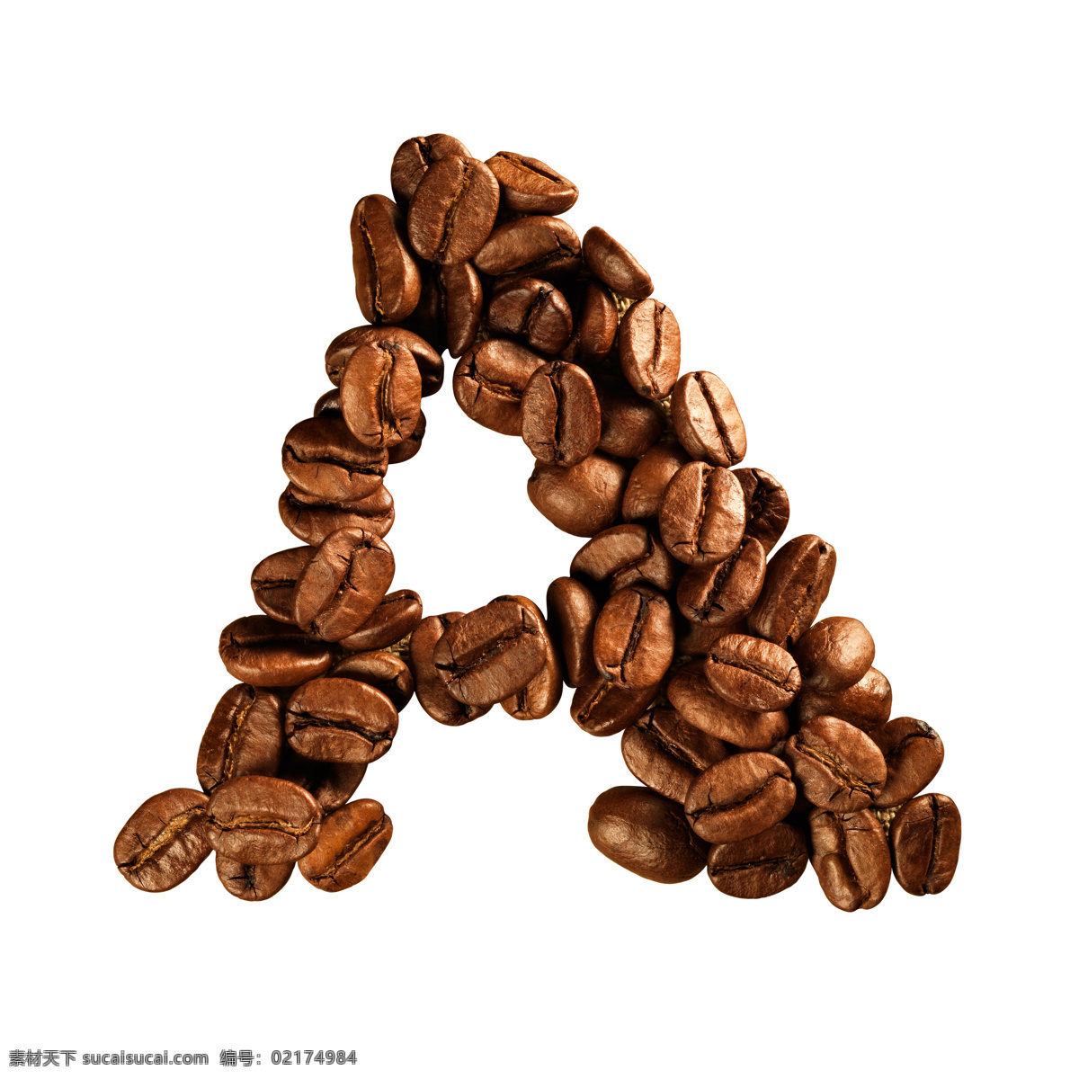 咖啡豆 组成 字母 a 咖啡 文字 艺术字体 书画文字 文化艺术 白色