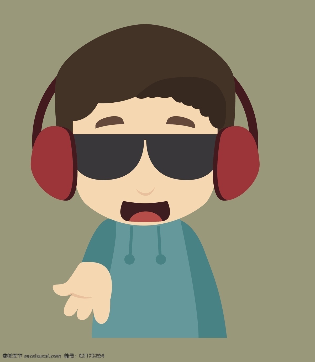 时尚 音乐 男孩 矢量 卡通 人物 图标 工作 人员 行业 扁平 创意 企业 卡通企业人物 办公人室 企业人物