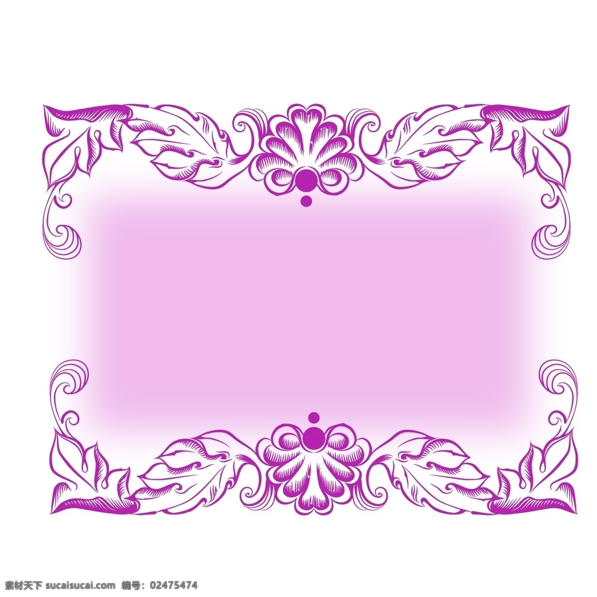 紫色 边框 花朵 元素 紫色边框 花纹 曲线 免抠 装饰 巴洛克 西式 洛可可 欧美 海报 标题 框框 书写