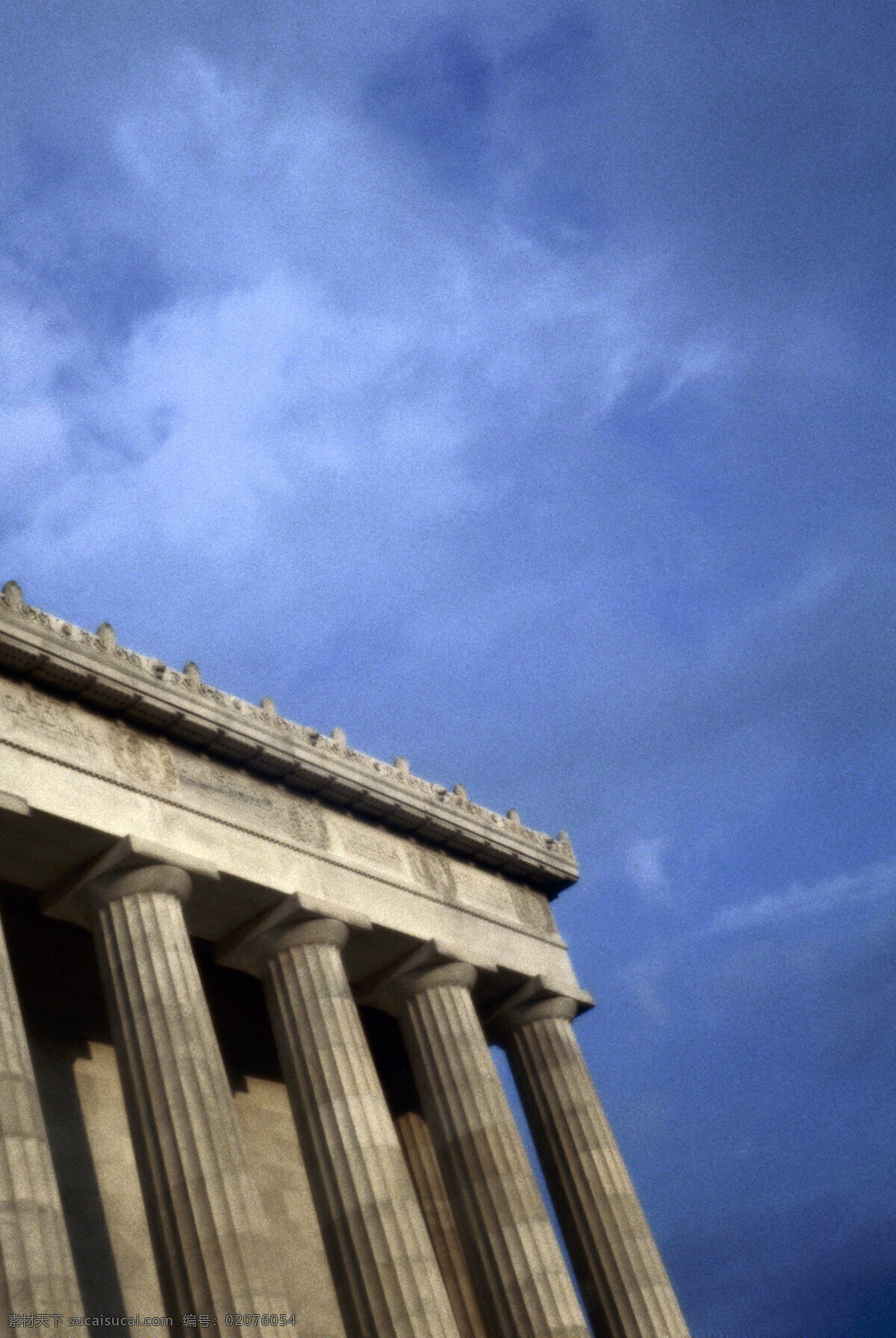 国外建筑 欧式建筑 建筑物 古典建筑 石柱 柱子 罗马柱 希腊 雅典 建筑设计 环境家居 蓝色