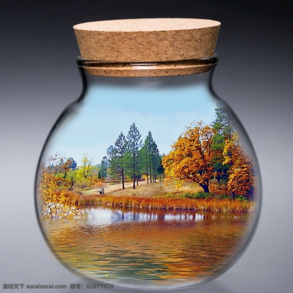 瓶子里的风景 瓶子 风景 玻璃瓶 风景照