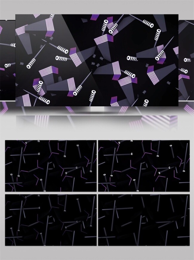 紫色 星际 方块 动态 视频 光束 激光 视觉享受 手机壁纸 光斑散射