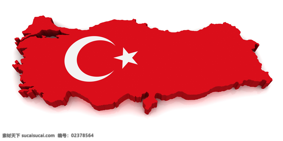 土耳其地图 土耳其国旗 立体地图 国旗图案 其他类别 生活百科 白色