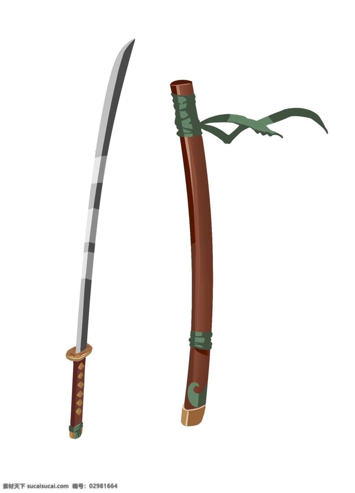 日本锋利的武士刀插画素材图片下载-素材编号02981664-素材天下图库