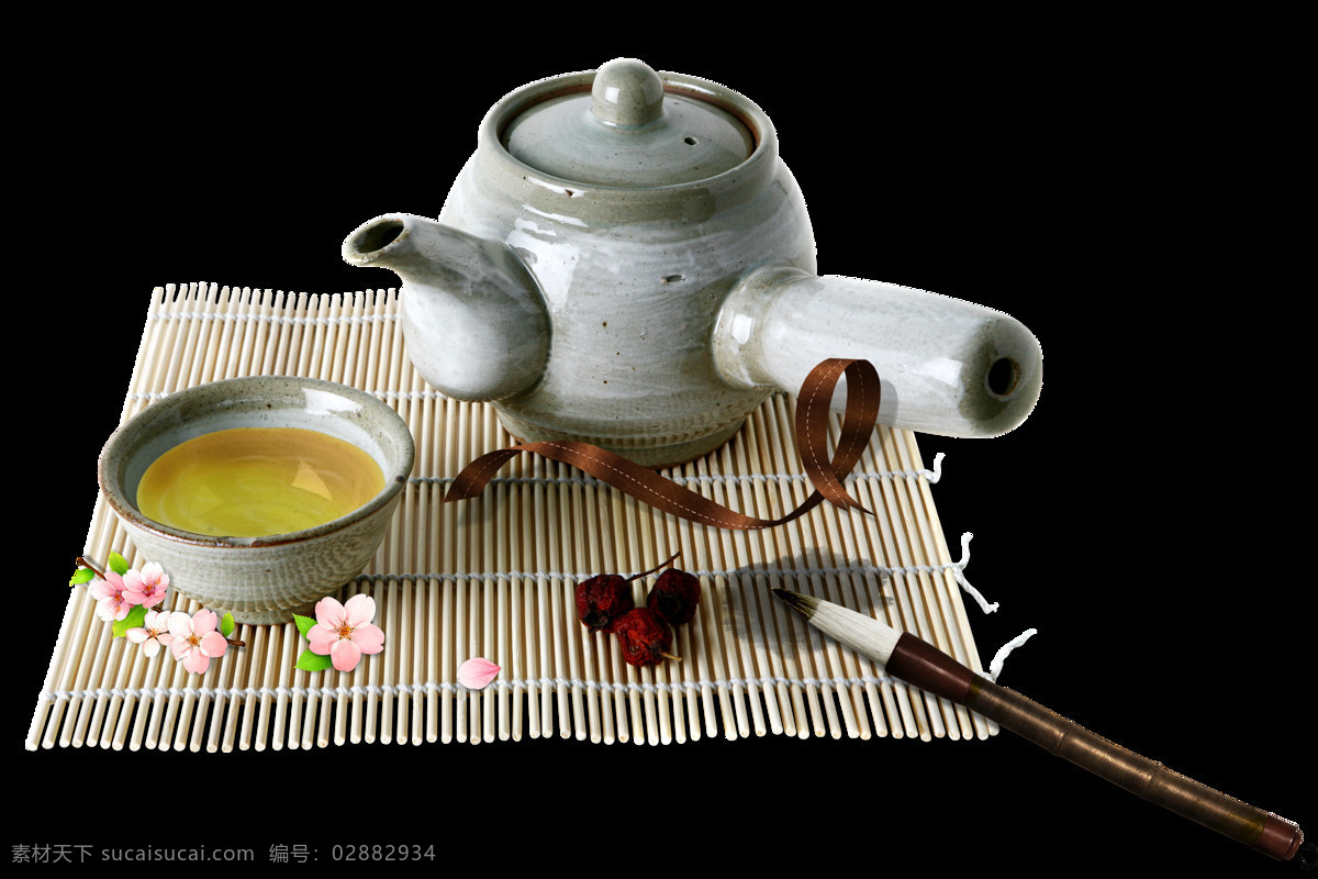 雅致 古风 灰色 茶具 产品 实物 茶几 茶配件 产品实物 花饰