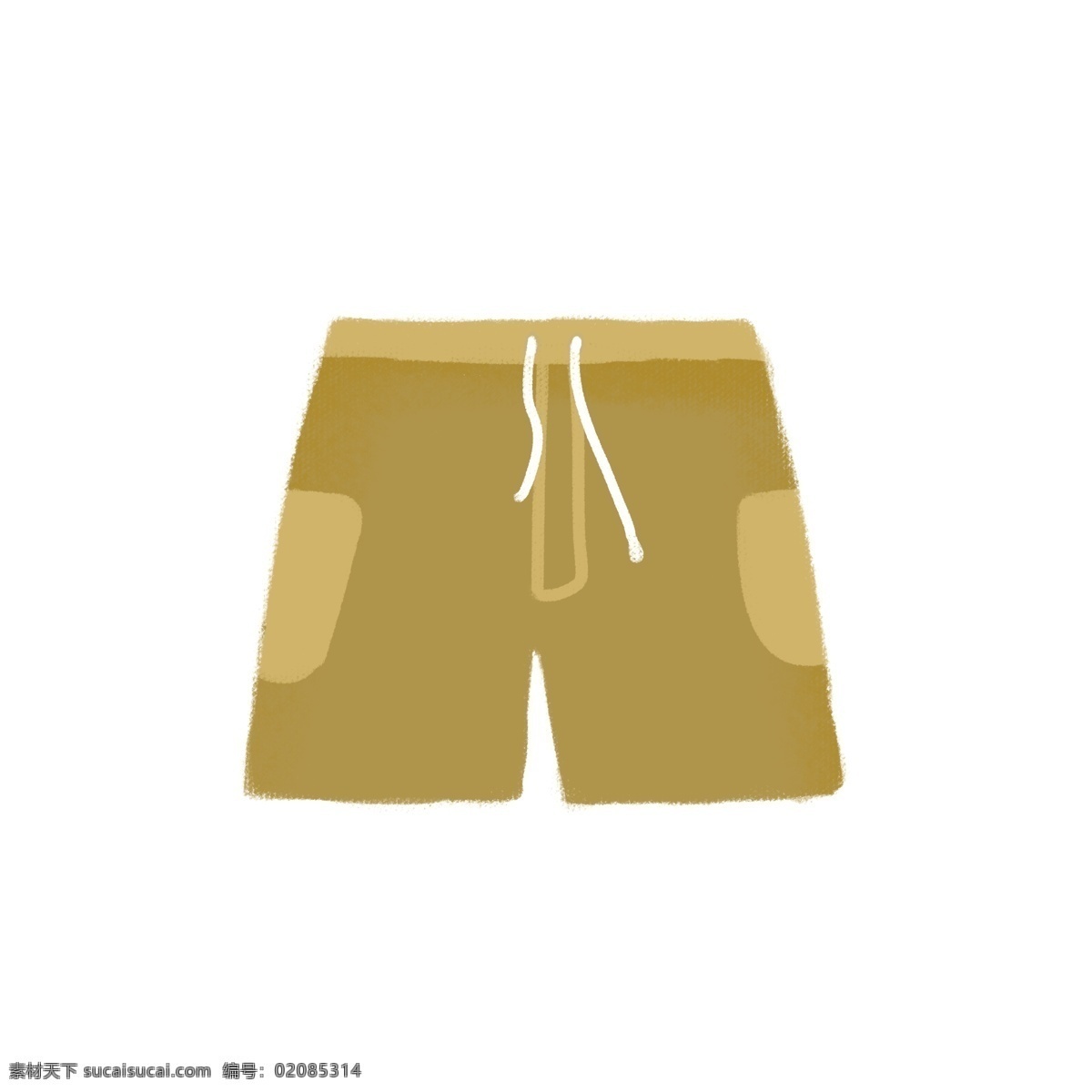 黄色 短裤 沙滩 男孩 元素