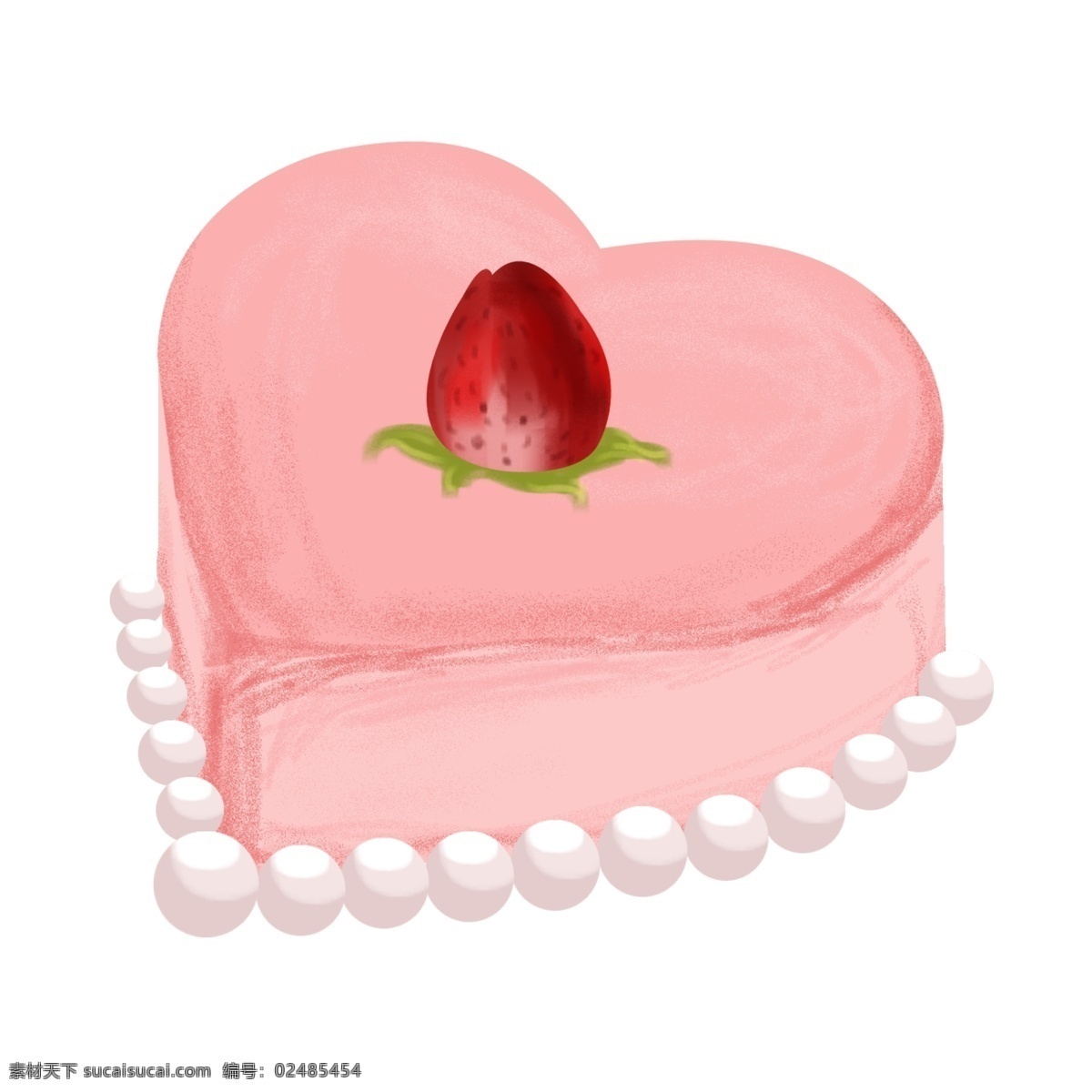 手绘 心形 蛋糕 插画 手绘蛋糕 蛋糕插画 心形蛋糕 草莓 爱情蛋糕 粉色蛋糕 爱情甜品 手绘甜点
