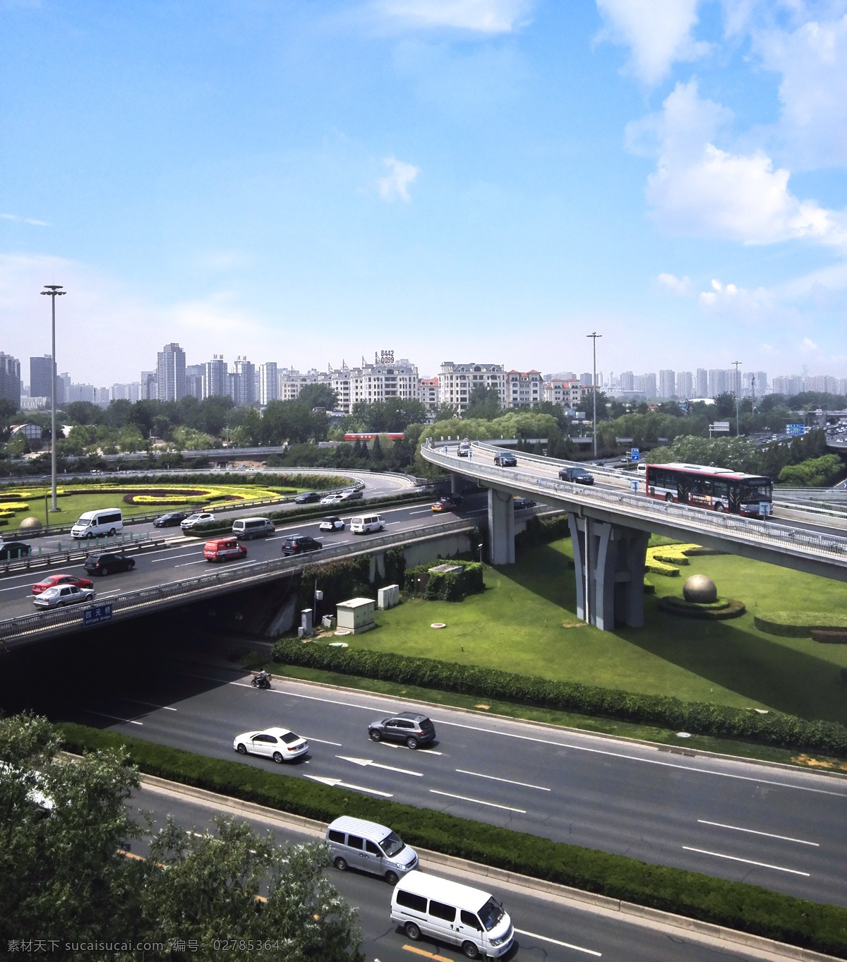 立交桥公路 北京交通 立交桥 行驶 公路 城市 发展 现代科技 交通工具