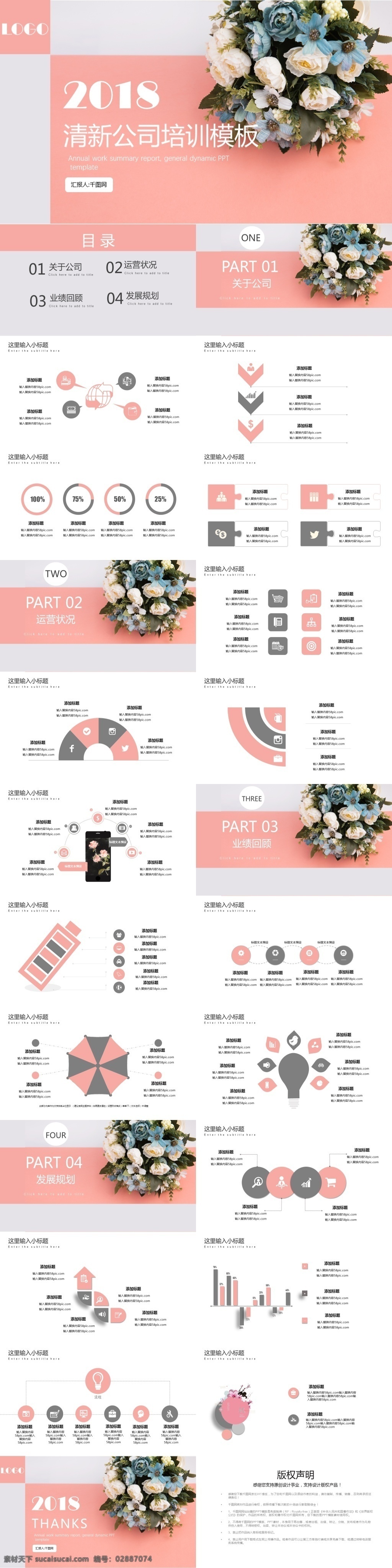 清新 公司 培训 模板 入职培训 企业培训 职业培训 企业文化培训 部门管理 岗位培训 公司文化培训