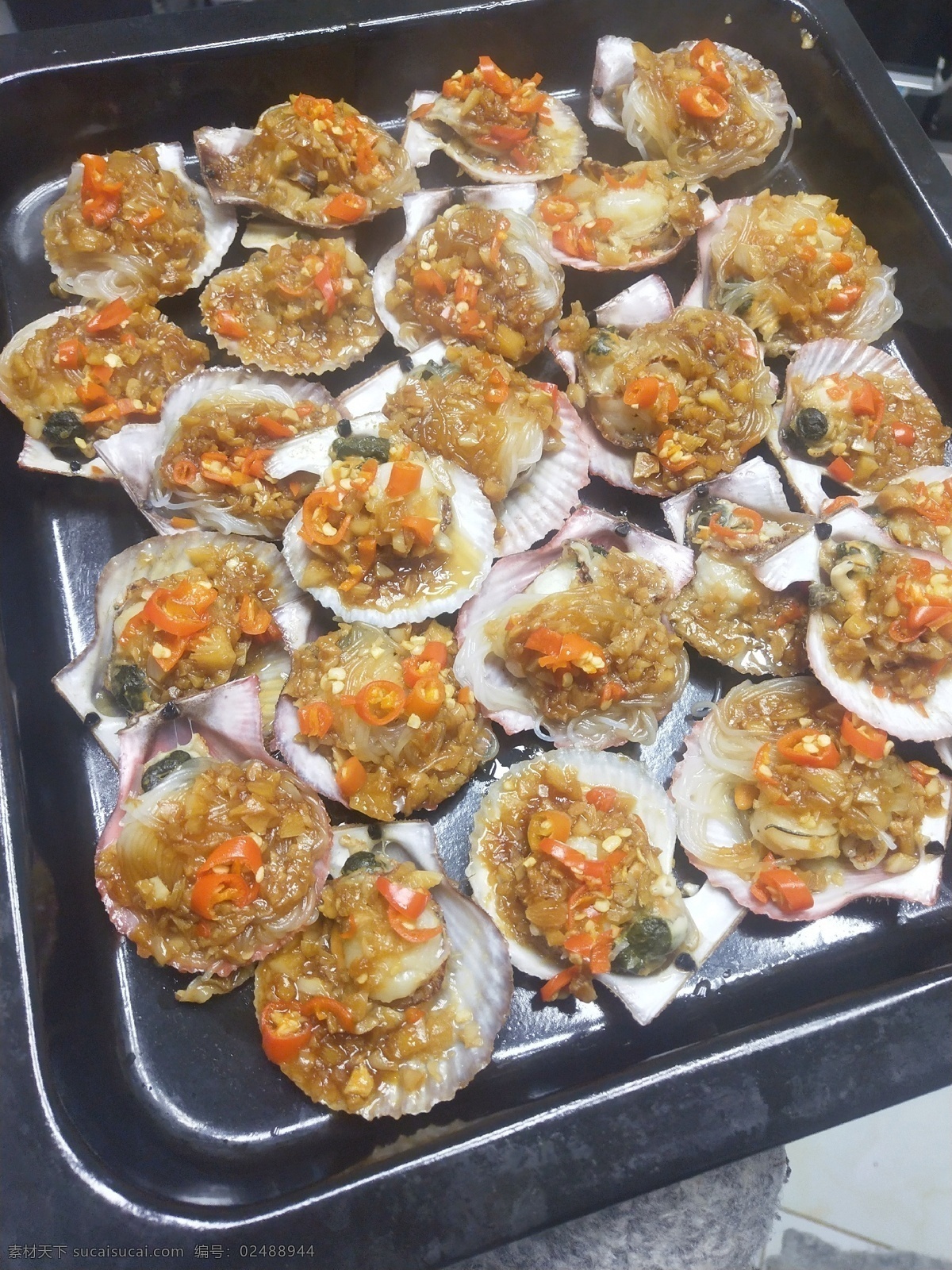 蒜蓉粉丝扇贝 扇贝 烤扇贝 粉丝扇贝 蒜蓉 餐饮美食 传统美食