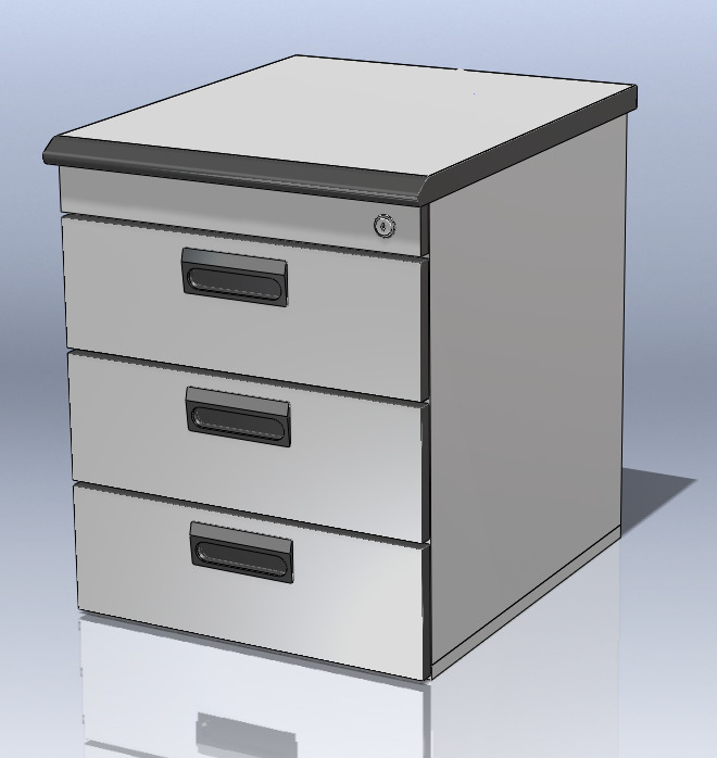 抽屉 家具 sldprt 灰色