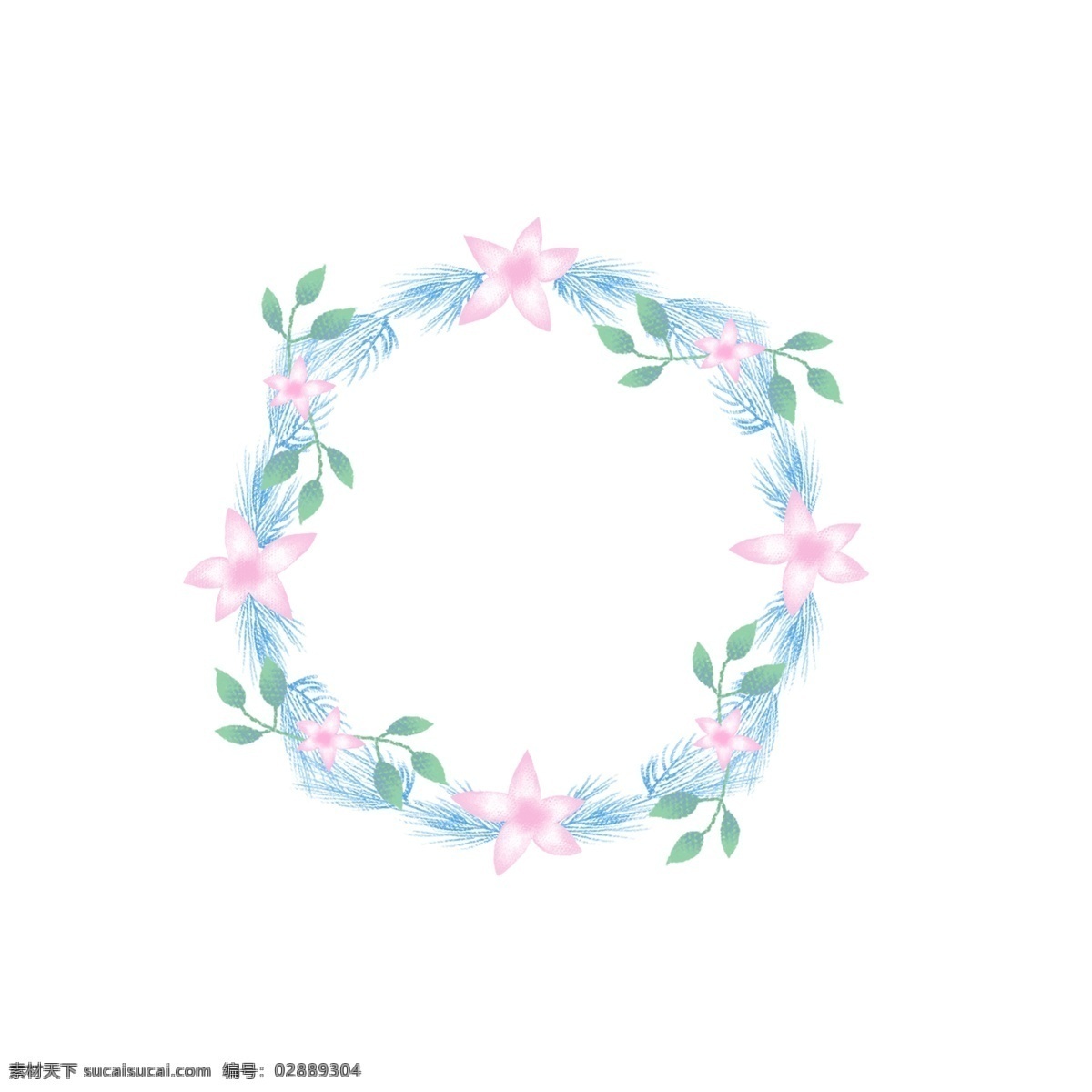 手绘 圣诞 花环 可爱 圣诞花环