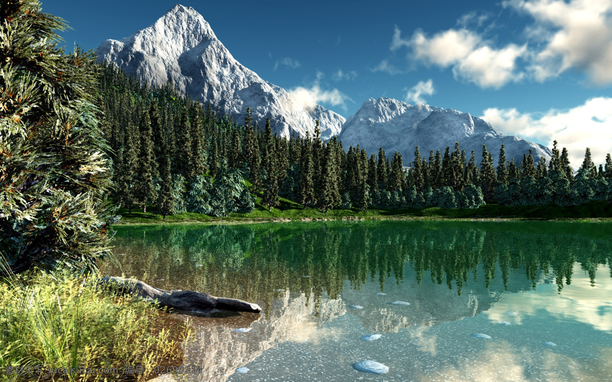 树免费下载 风景 山水风景 摄影图 树 植物 自然景观 水 家居装饰素材 山水风景画