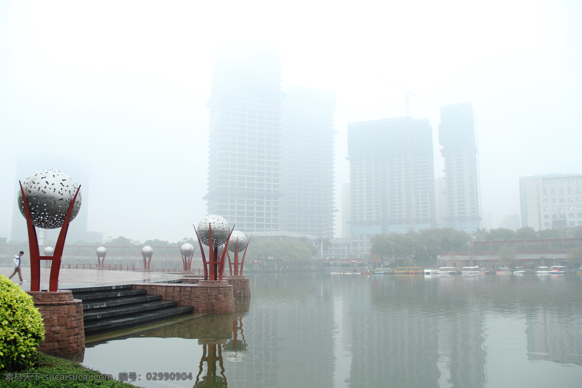 风景 高楼大厦 公园 公园风景 湖 湖水 建筑园林 楼房 千 灯 一角 千灯湖公园 自然风景 树木 亭子 公园一角 园林建筑 家居装饰素材 灯饰素材