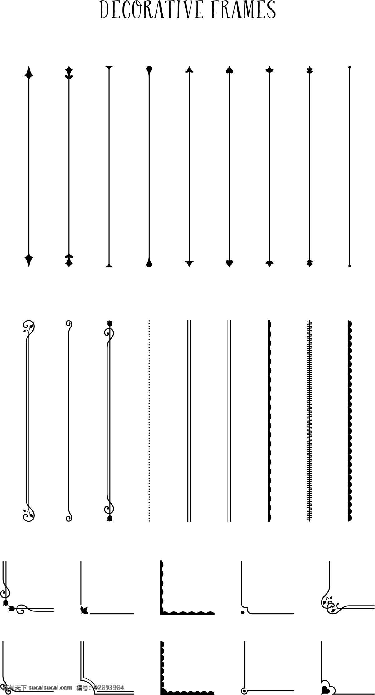 古典 分割线 花 角 蕾丝 波浪线 箭头 拉链 凹凸 窗帘杆 窗帘轨 轨道 黑白 矢量 线条 手绘 华丽 复古 欧美 文艺 花框 窗角 中式 中国风 回纹 窗格 镜框 花角 顶角 窗门 边框 边缘 装饰 直线 拼贴 贴纸 底纹边框 花边花纹