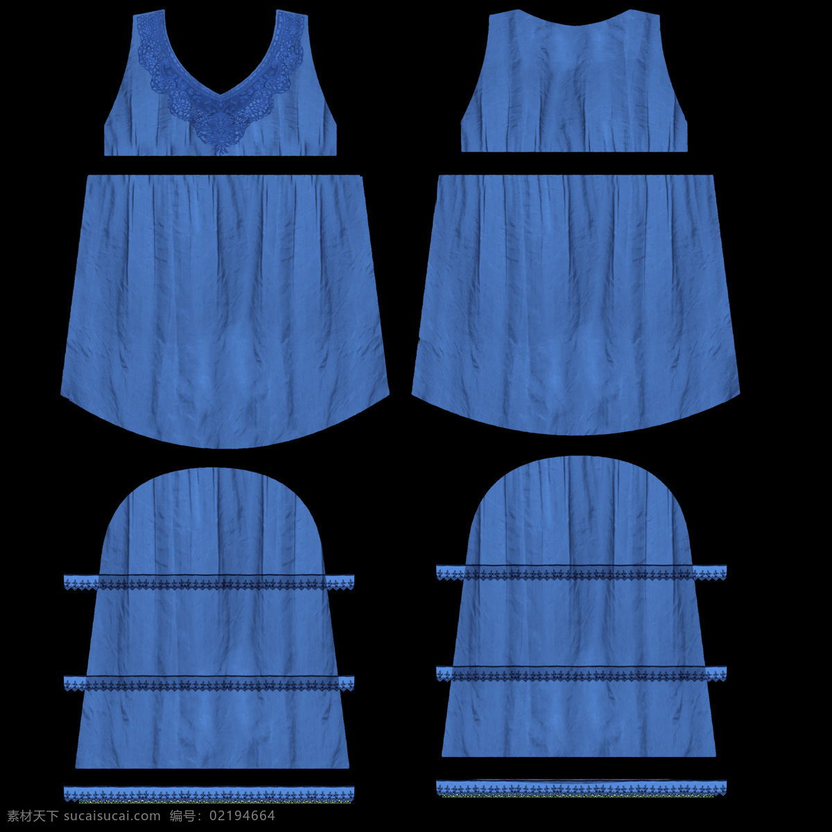 上衣 模型 蓝色 衣服 3d模型素材 其他3d模型