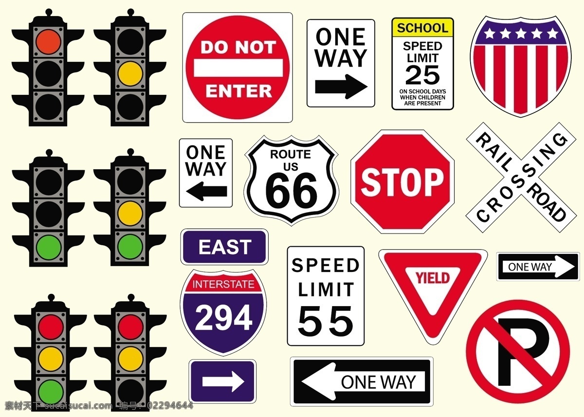 交通标志 矢量 标志 箭头 交通 禁止停车 形状 封闭交通 品牌的方向 欧洲和美国 交通信号灯 矢量图 其他矢量图