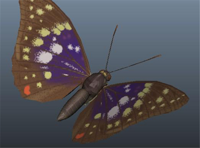 彩色 蝴蝶 游戏 模型 蝴蝶游戏模块 装饰 昆虫网游素材 3d模型素材 游戏cg模型