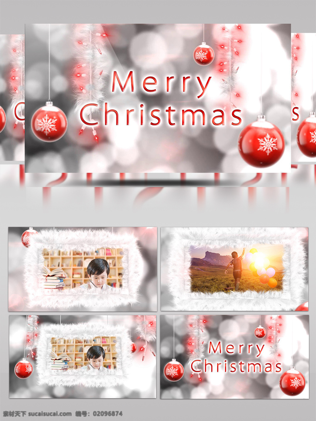 圣诞节 快乐 饰品 礼品 礼物 相册 视频 动画 圣诞快乐 圣诞 白色相框 白色圣诞树