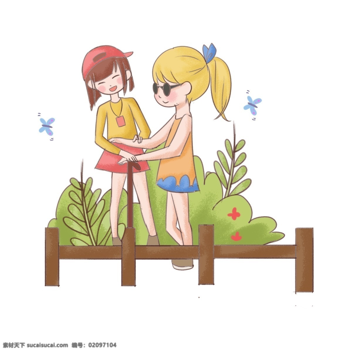 志愿者 手绘 卡通 插画 扁平 清新 尊老爱幼 团结合作 品德高尚 和谐 和谐社会 关爱 关爱他人