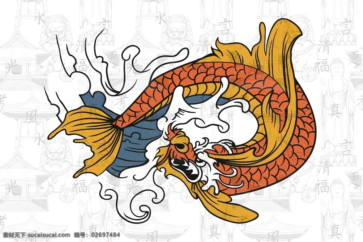 日本 背景 矢量 插图 矢量图 花纹花边
