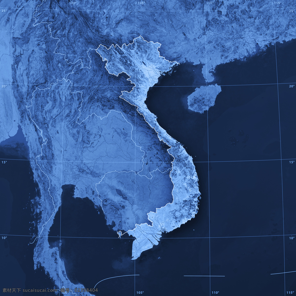 越南 背景 越南地图 地图 蓝色地图 地图模板 经线 纬线 经度 纬度 办公学习 生活百科