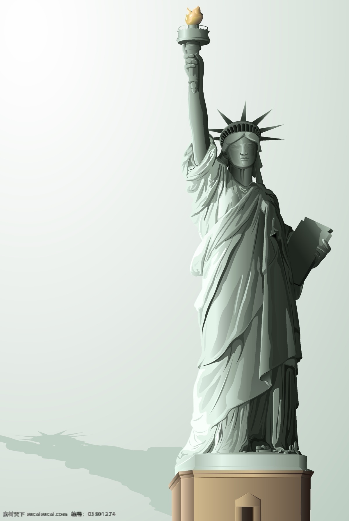 自由 女神像 矢量 怒神 女神 美国 纽约 地标 国际 国家 建筑 标志性 自由女神 美国女神 美国雕像 雕像 塑像 石灰 分层