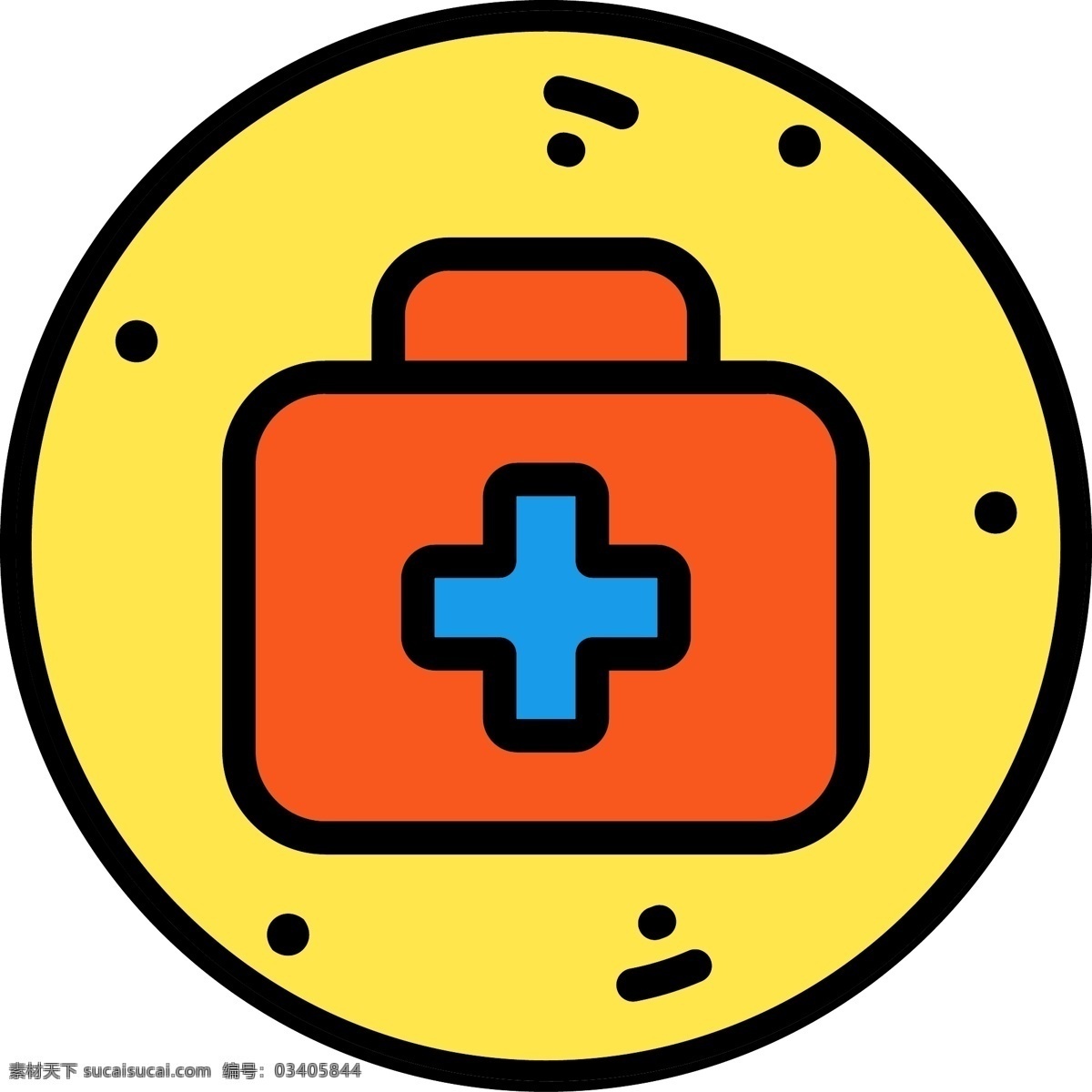卡通 医 药箱 图标 免 抠 图 红色 免抠图 医药箱 蓝色图标 黄色圆形图案 图标免抠图 卡通医药箱