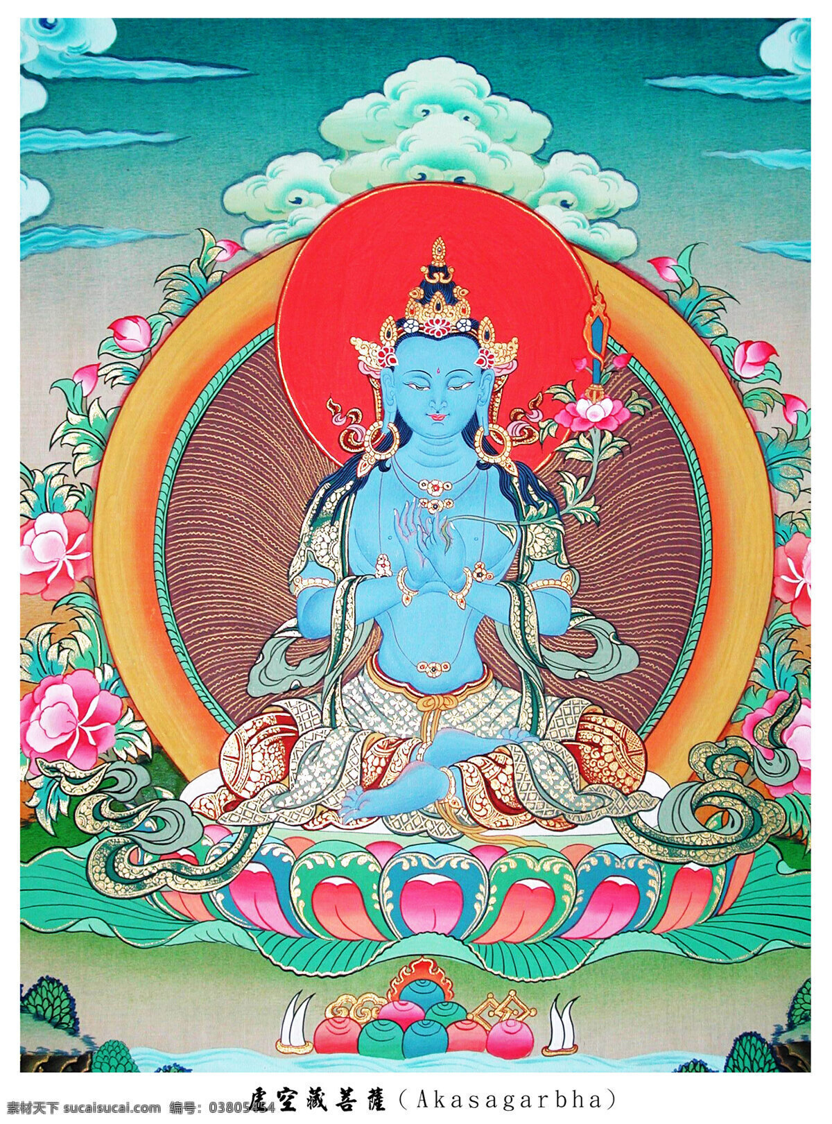 虚空藏菩萨 国宝图案 宗教绘画 唐卡图片系列 文化艺术 宗教信仰 设计图库