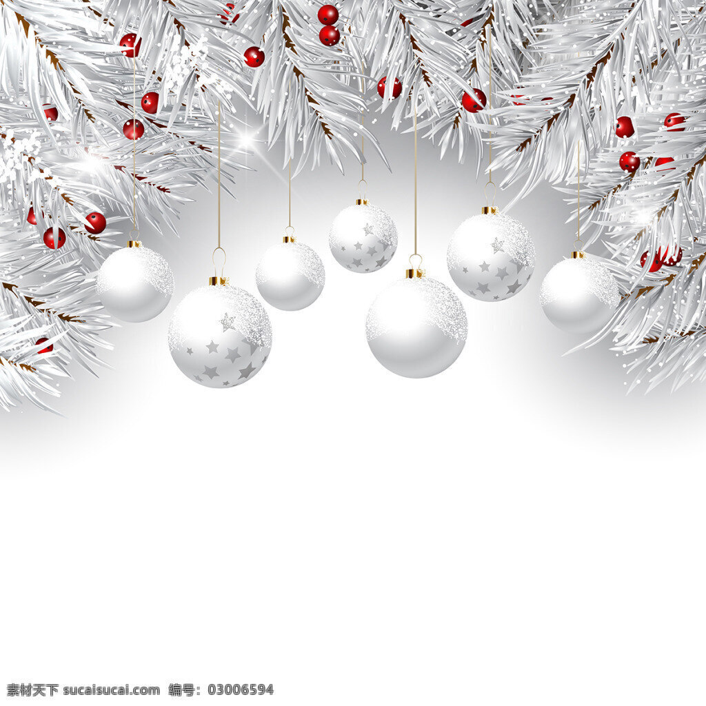 松树 树枝 挂件 装饰 圣诞 背景 圣诞背景
