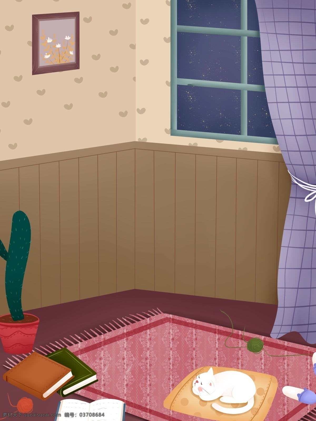 简约 家居 室 愉 场景 背景 植物 背景图 创意 仙人掌 地毯 彩绘背景 背景展板 促销背景 背景展板图