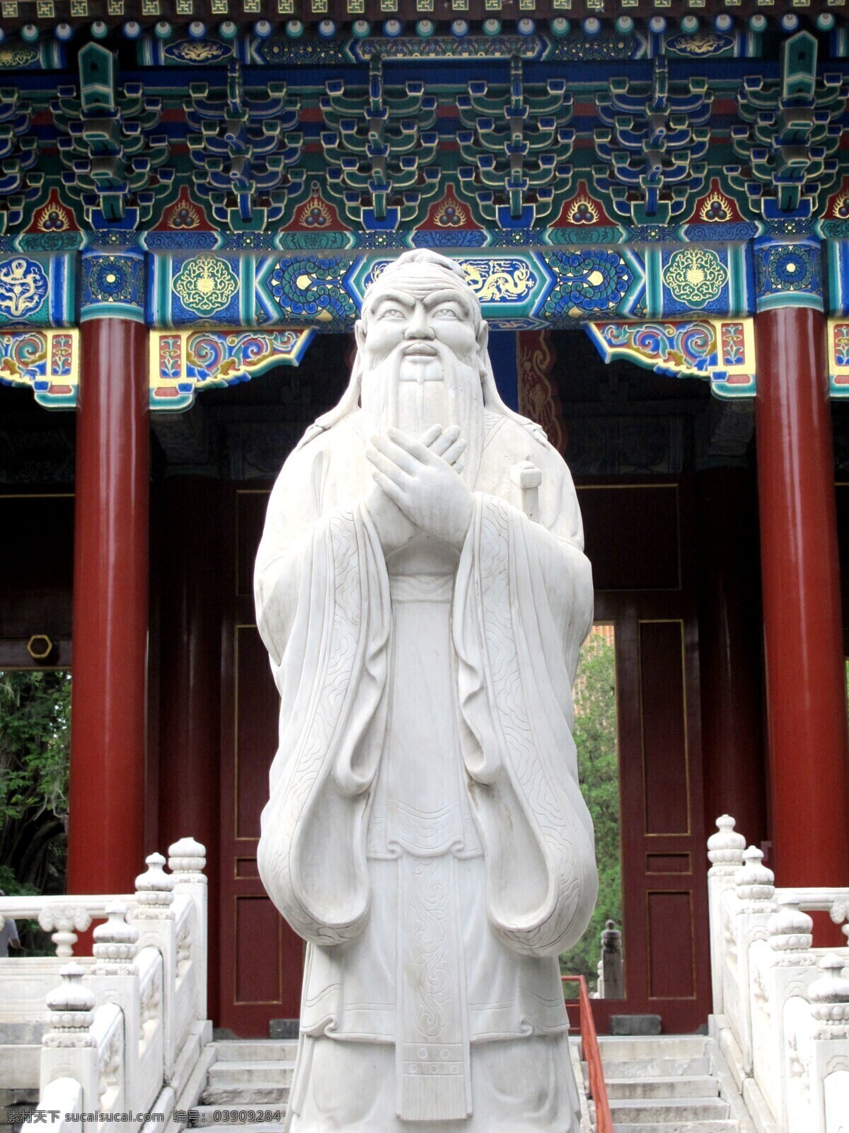 孔子像 北京 国子监 太学 孔子 雕像 旅游摄影 人文景观