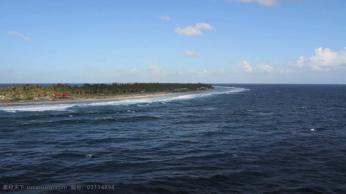 伊罗 接近 岛 股票 视频 岛屿 方法 海滩 海洋 太平洋 法属波利尼西亚 热带 环礁 朗 阿诺 水 波 湿 其他视频