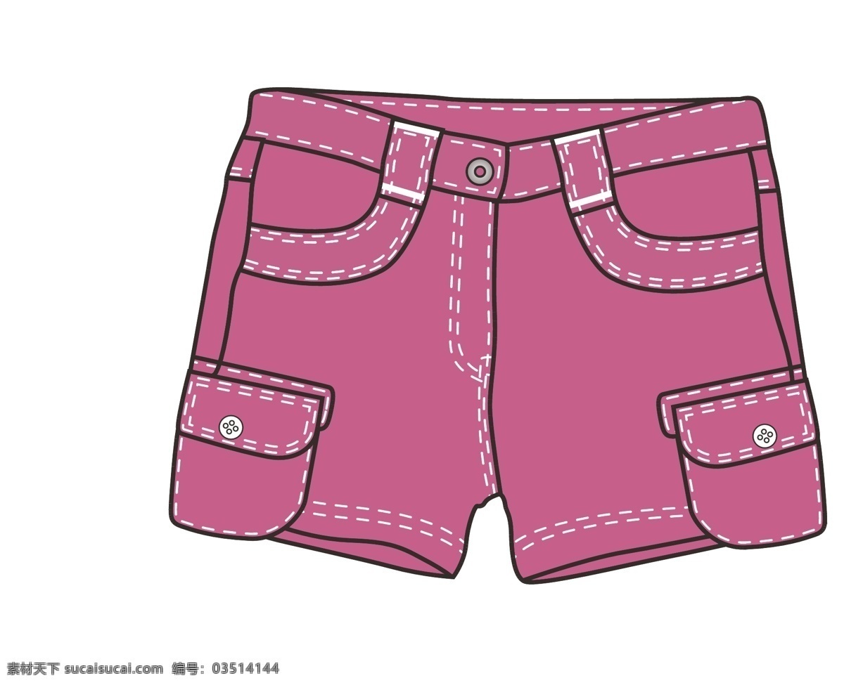 女童 裤子 版 型 短裤 服装设计 矢量 模板下载 女童裤子版型 版型 其他服装素材