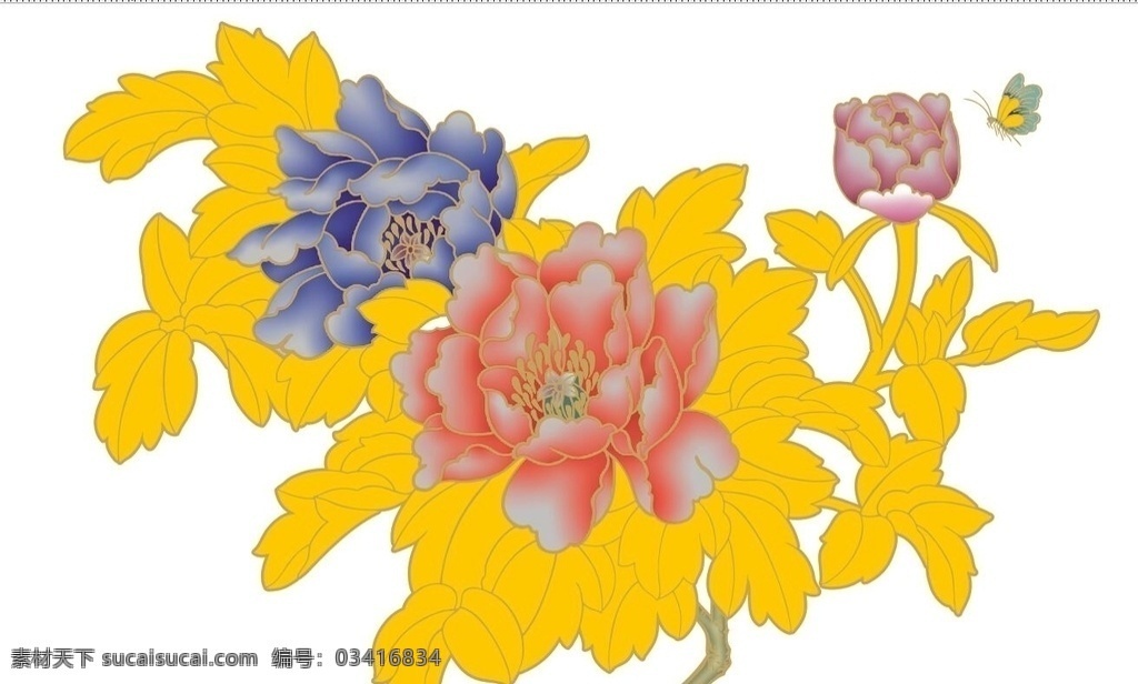 牡丹花 牡丹 矢量花 花 国花