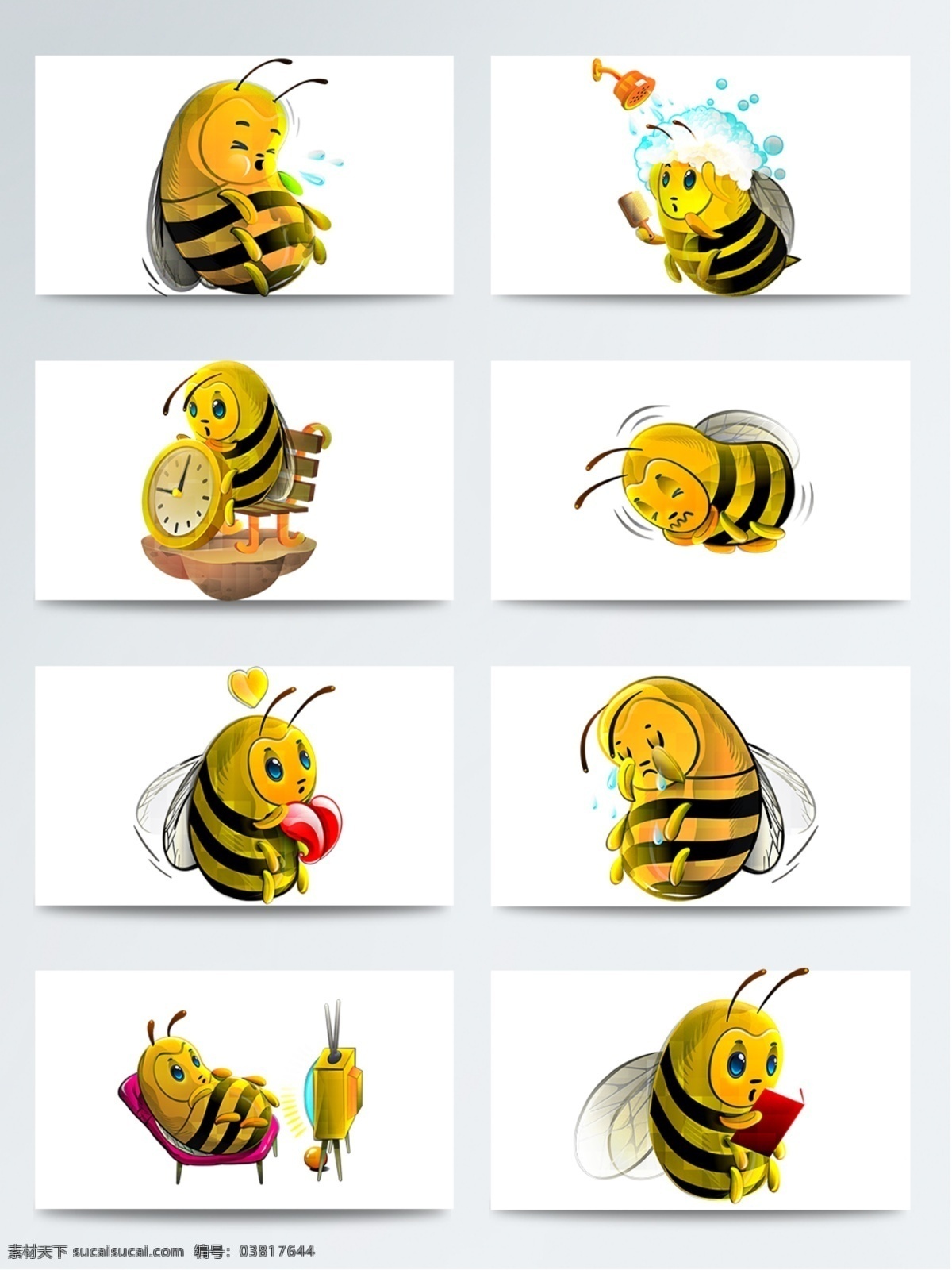 3d 高清 立体 小 蜜蜂 图标素材 3d小蜜蜂 可爱小蜜蜂 小蜜蜂