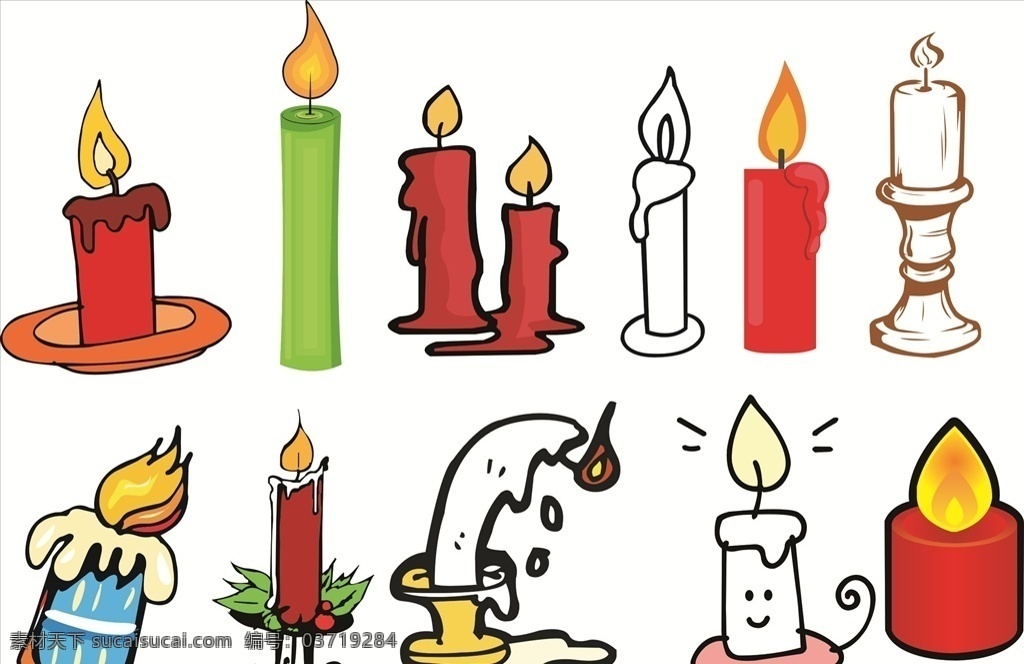 卡通蜡烛 蜡烛 生日派对 蜡烛素材 生日素材 卡通设计