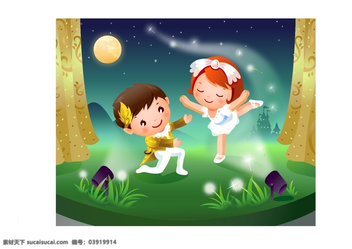 儿童 儿童节插画 韩国儿童插画 矢量儿童 卡通儿童插画 韩国插画 卡通插画 梦幻 水彩背景
