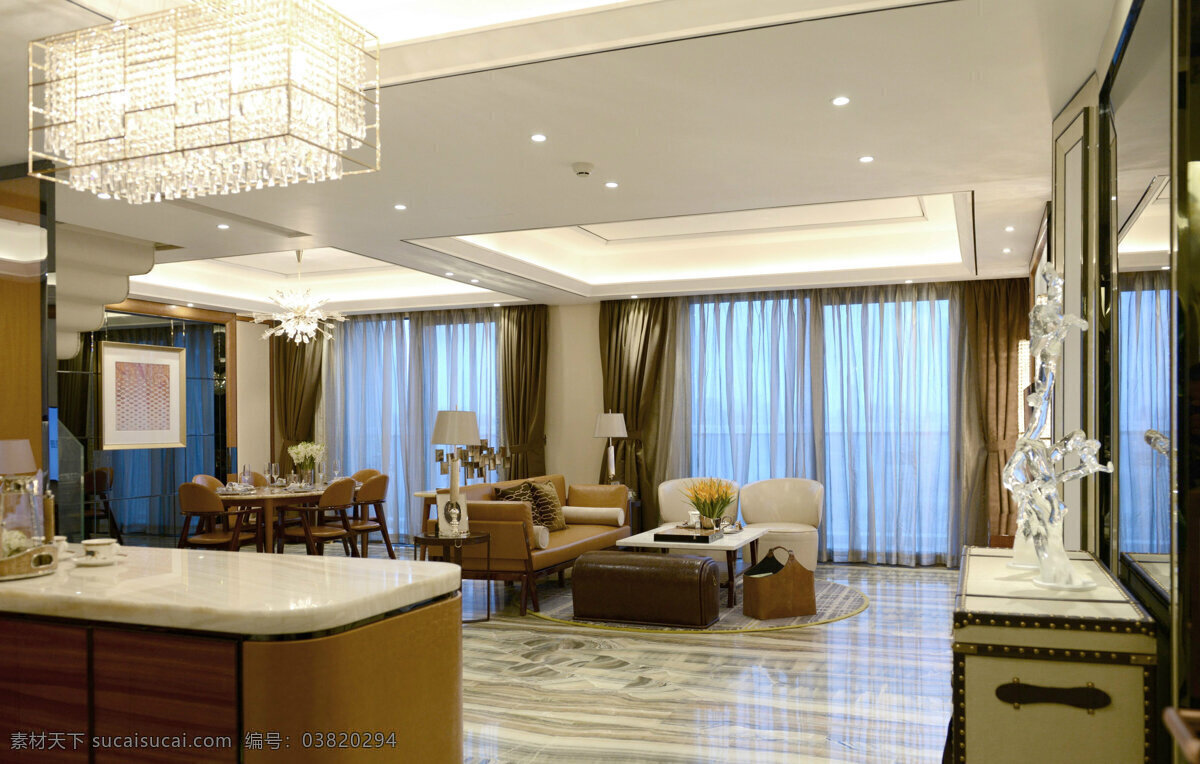 现代 时尚 精致 客厅 亮 地板 室内装修 效果图 客厅装修 白色吊灯 白色桌面 白色天花板