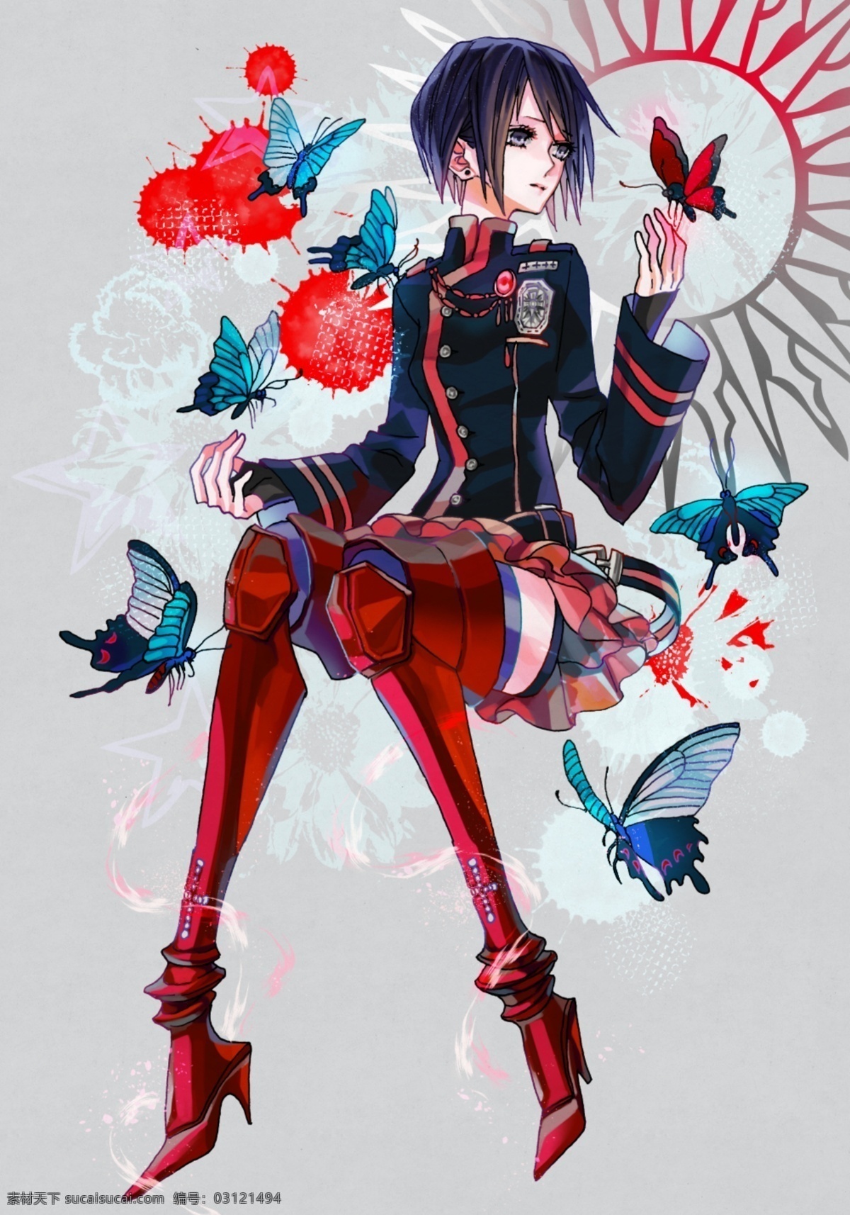 驱 魔 少年 李娜 丽 蝴蝶 背景 底图 桌面 壁纸 墙纸 挂画 插画 动漫 漫画 卡通 二次元 驱魔少年 驱魔师 战士 战斗 武士 少女 女孩 美丽 漂亮 热血 制服 花朵 花纹 人物 女人 高跟鞋 动漫动画 动漫人物