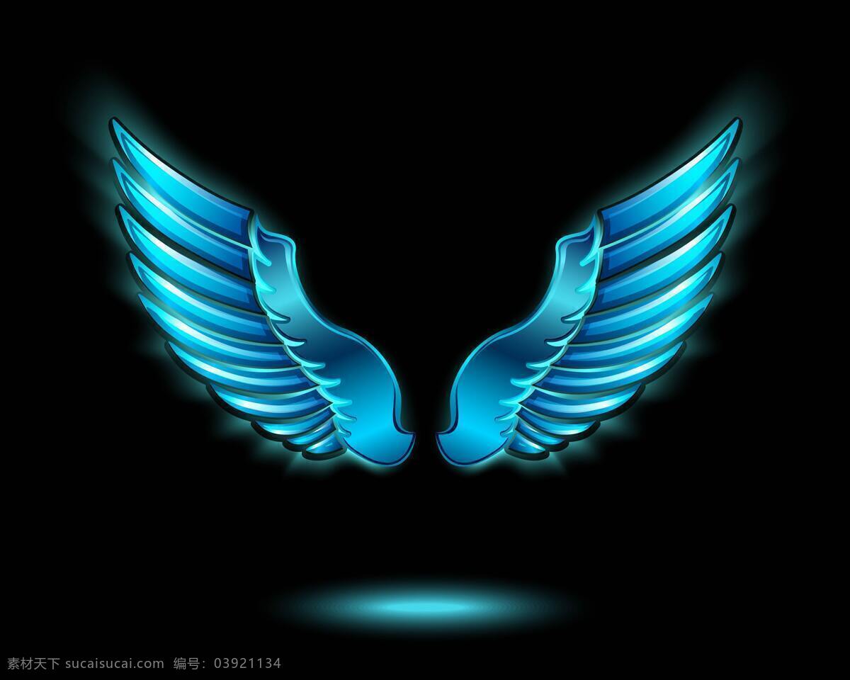 科幻翅膀 科幻 翅膀 光效 特效 天使 大翅膀